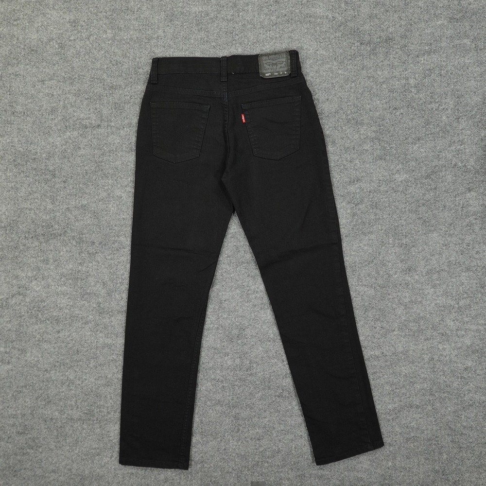 Levis 502 Regular Taper Jeans Boys 14 Reg 27x29 Black Stretch Denim Pants